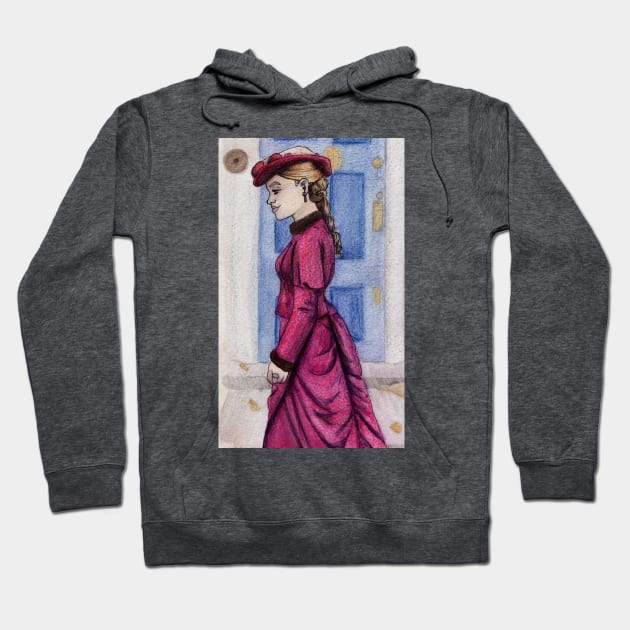 Victorian Woman Pondering Hoodie by DamSamiam